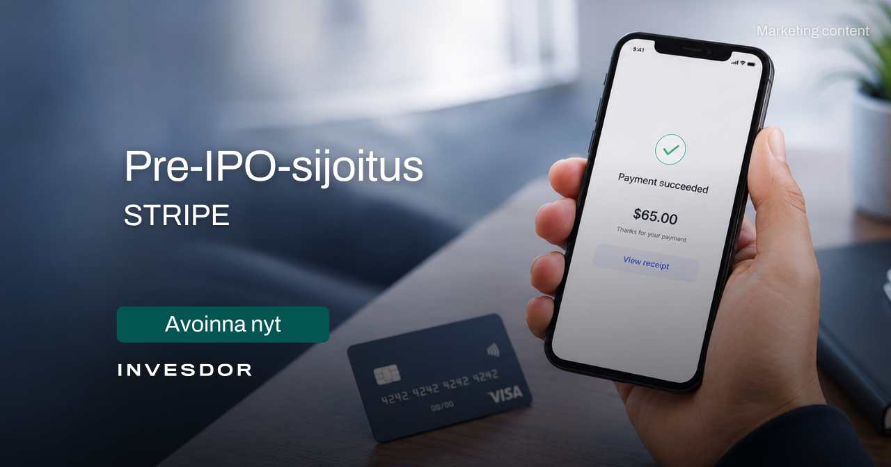 Sijoittaminen Stripen Pre-IPO-mahdollisuuteen Invesdorissa
